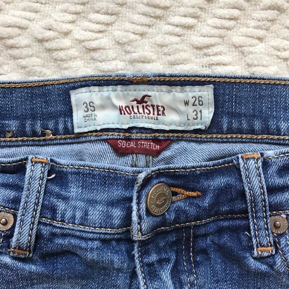 Hollister Cut Off Jean Shorts Size 3 - Picture 5 of 7
